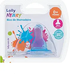Bico para Mamadeira Color Silicone Redondo Lolly Azul