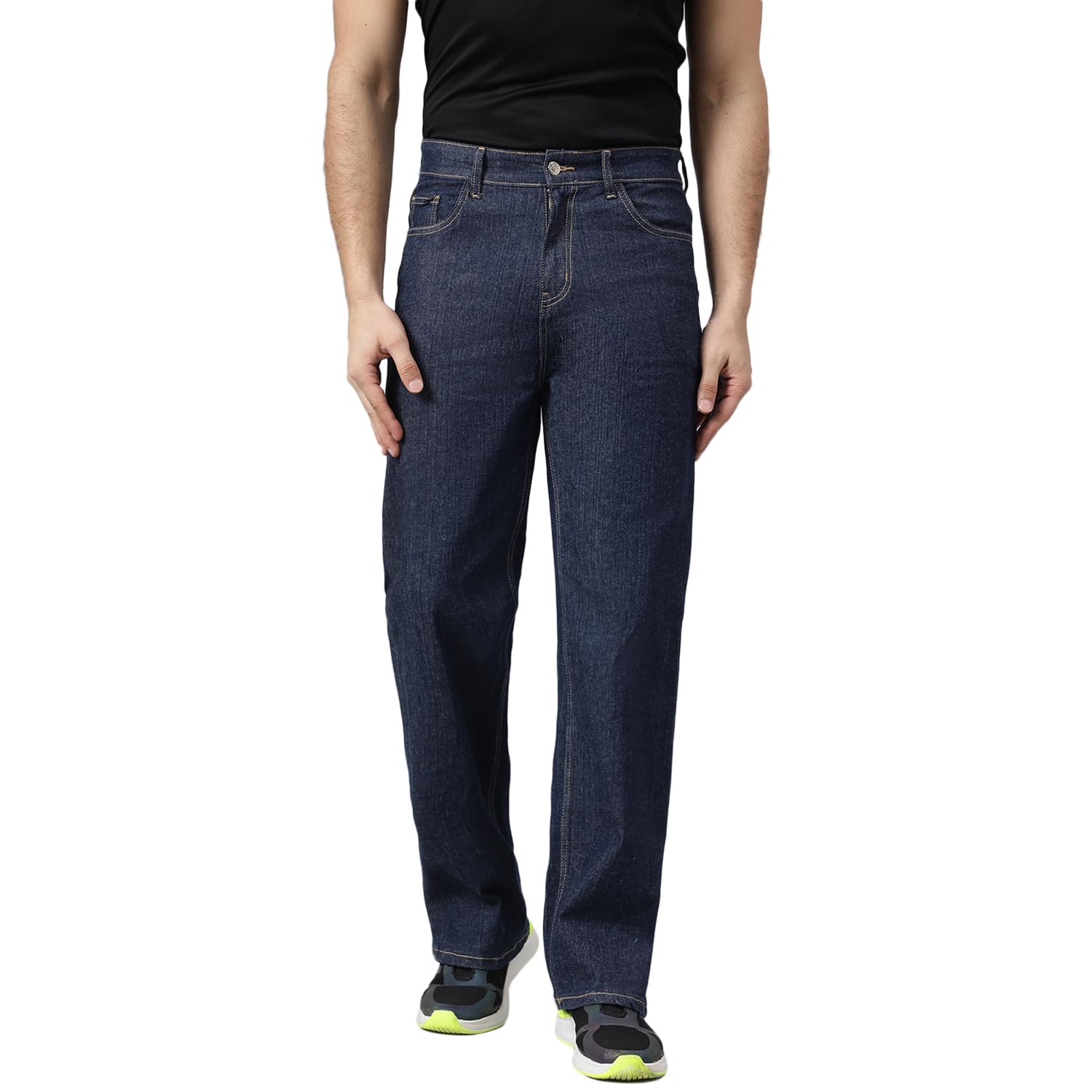 KOTTY Mens Cotton Lycra Blend Relaxed Fit Mid Rise Jeans Prussian Blue (B0C7LSC34V) Amazon Price History, Amazon Price Tracker