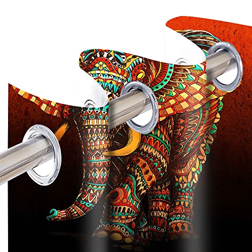 Eotdms Mandala Elephant Printing Curtain African Wildlife Indian Animal 42"X 84" 2 Panels Blackout Drapes For Living Patio Door Bedroom Thermal Insulated Darkening Grommet Window Curtains Clrleo2 #TOP5