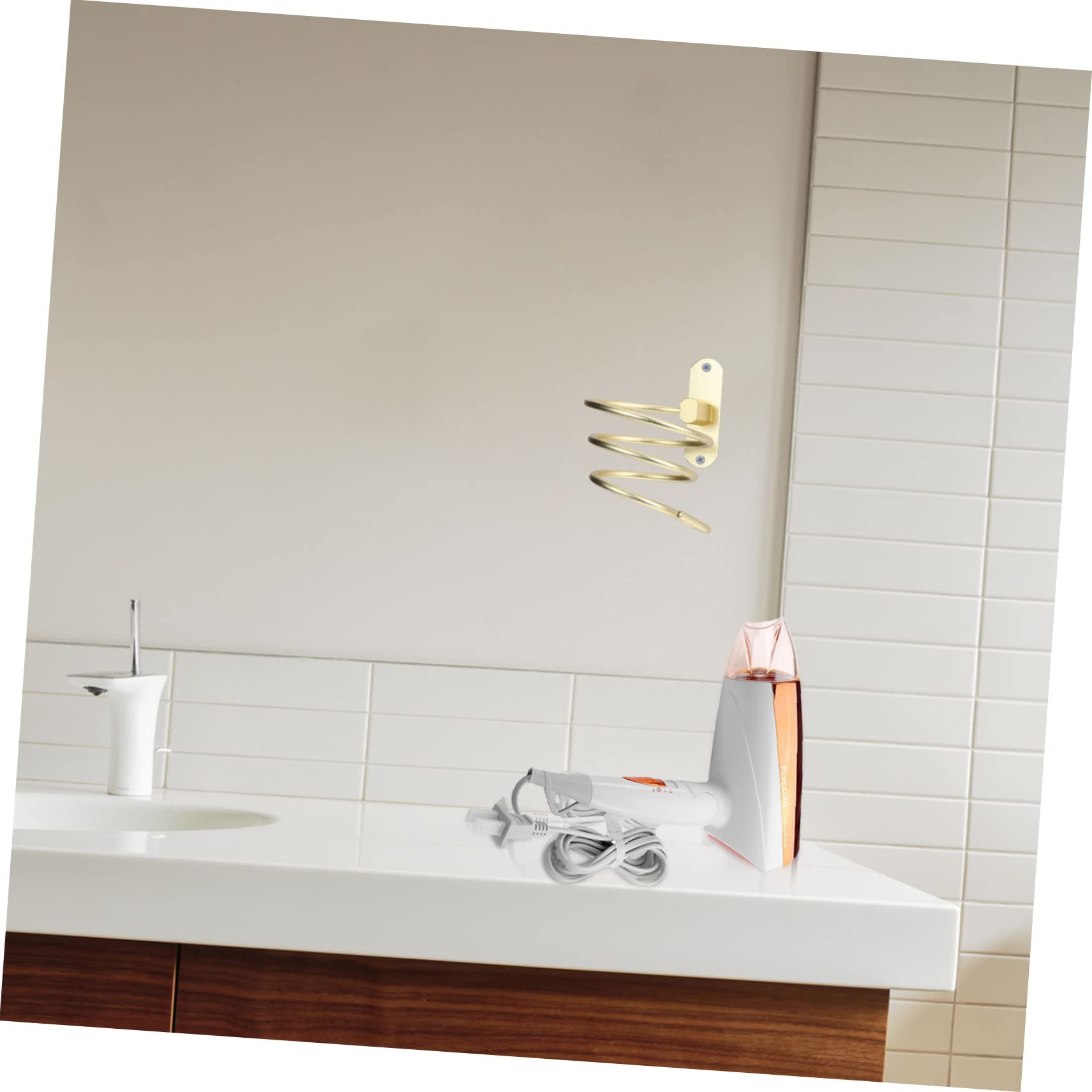 Cabilock Estante De Pared Elegante para Secador De Pelo 3 Unidades Fácil De Instalar.