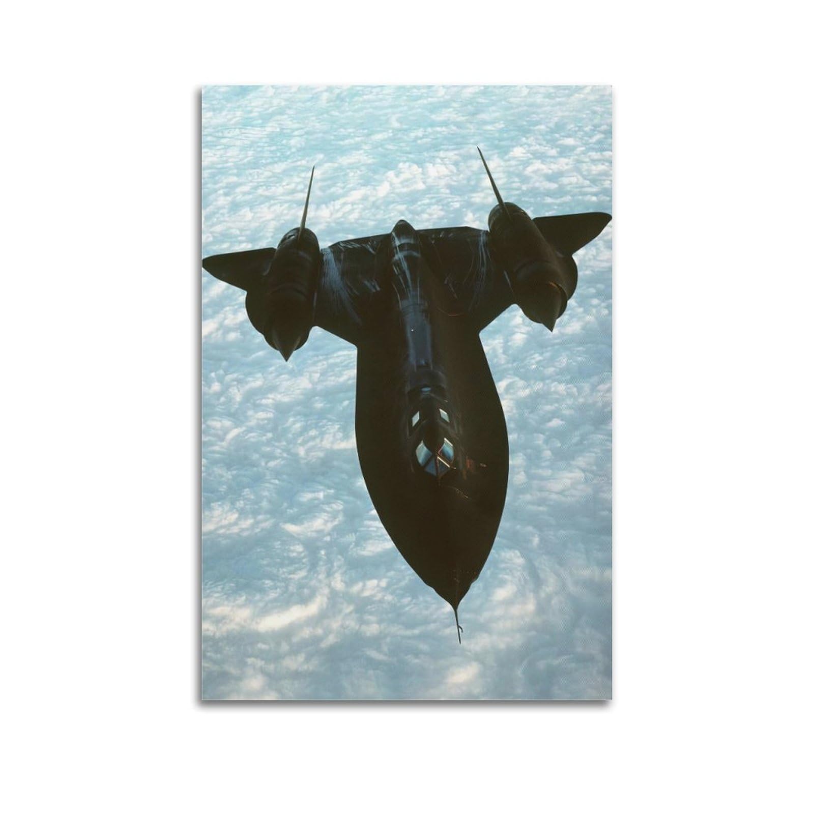 GLMHOK Vintage Fighter Jet Poster Blackbird SR-71 Strategic Reconnaissance Aircraft Decorative Painting Canvas Poster 16x24inch(40x60cm)