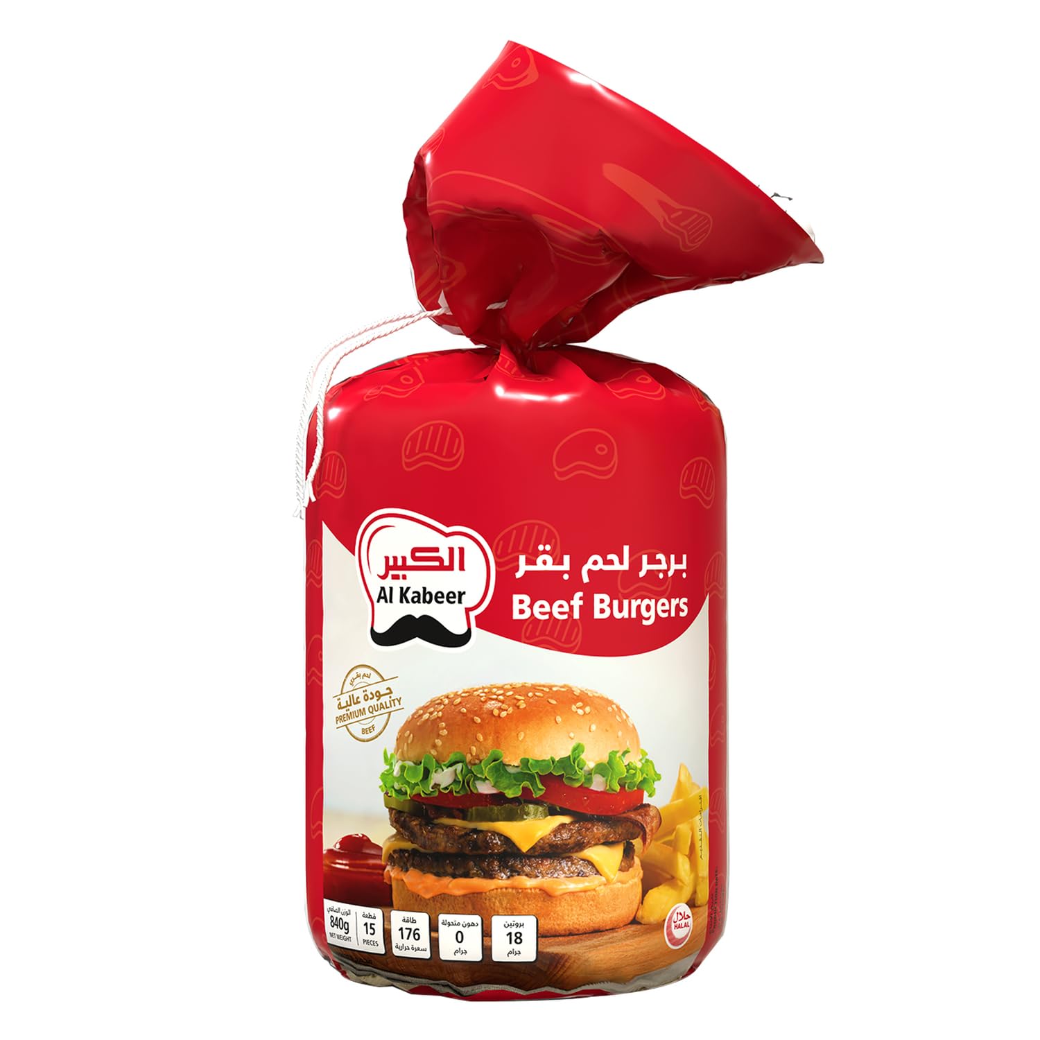 Al KabeerBeef Burgers, 15 pcs, 840 g