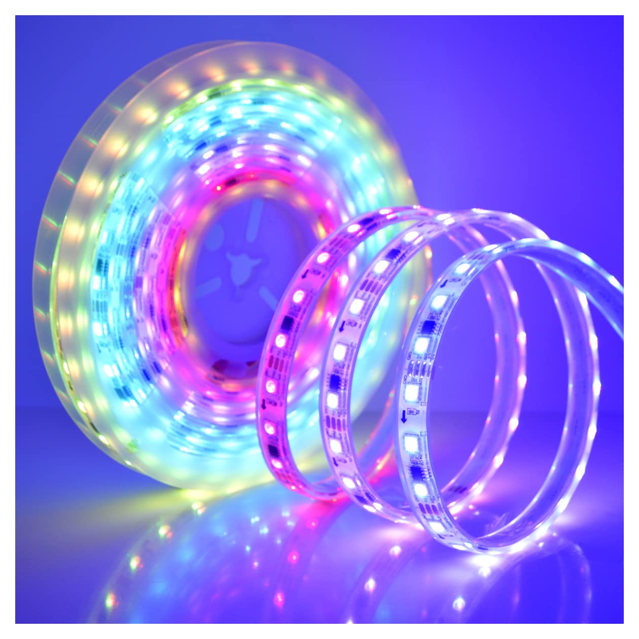 12V 2811 Pixel Programmable LED Strip Light, Fancy Dream Color, 5M/16Feet 300LED, Without Power Supply (IP68 Silicone Filled)
