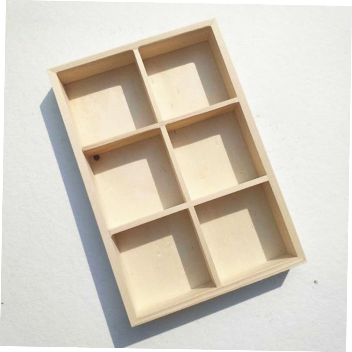 SEWACC 2pcs Quality Material Storage Boxes Wooden Organizers Dividers for School Art Crayon Pigment Storage