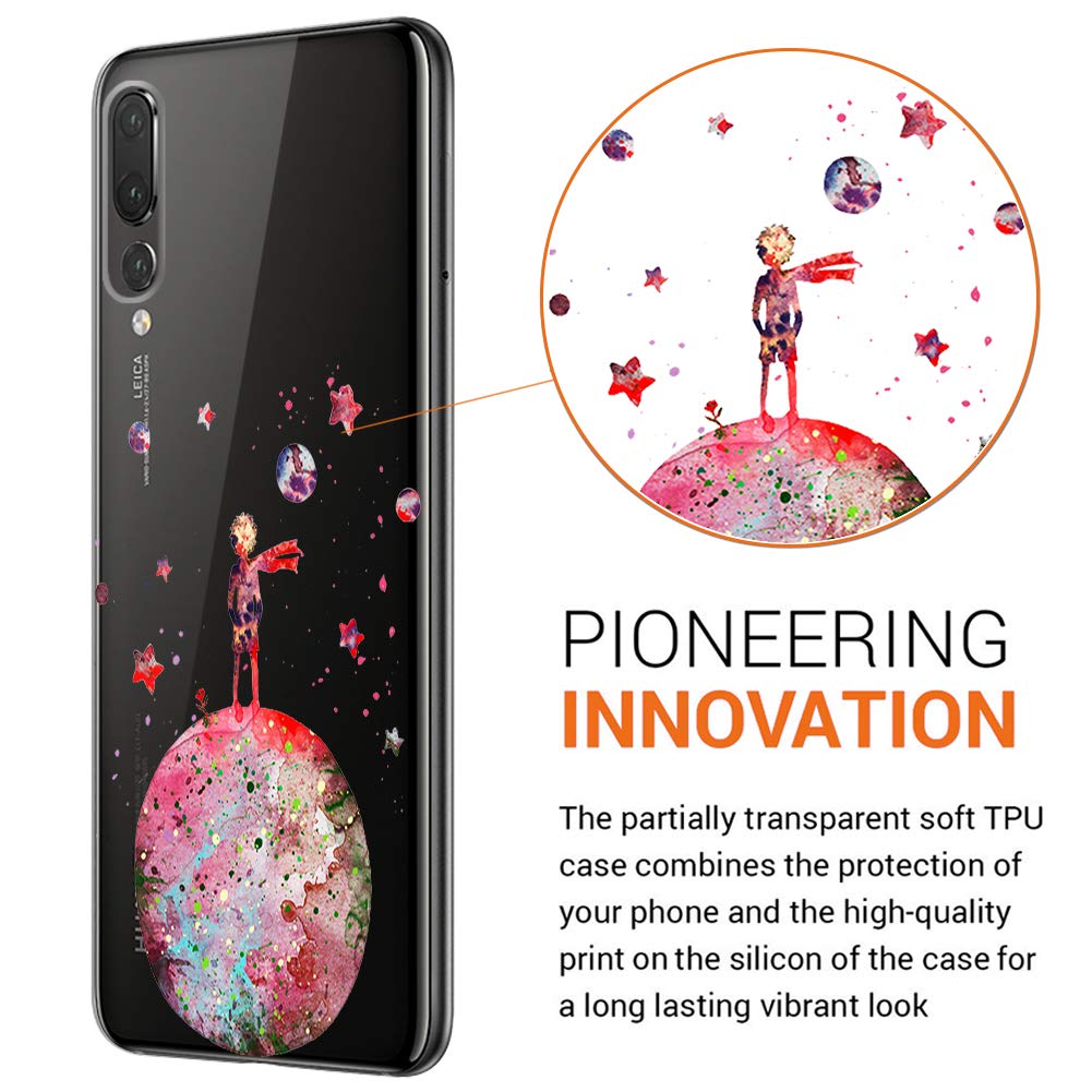 2 Cover Per Huawei P20 PRO Con Stampa Mucche E Zebre - Morbida TPU Trasparente, Ultra Sottile, Antiurto