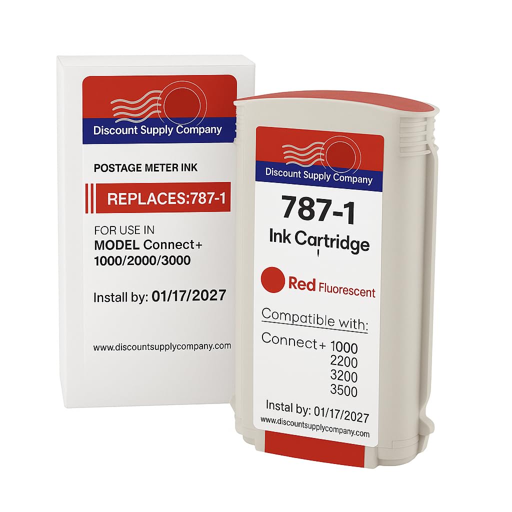 #787-1 Max Volume Pitney Compatible Ink Cartridge with 90 Day Warranty for Connect+ Series Mailing Machines by Discount Supply a USA Company