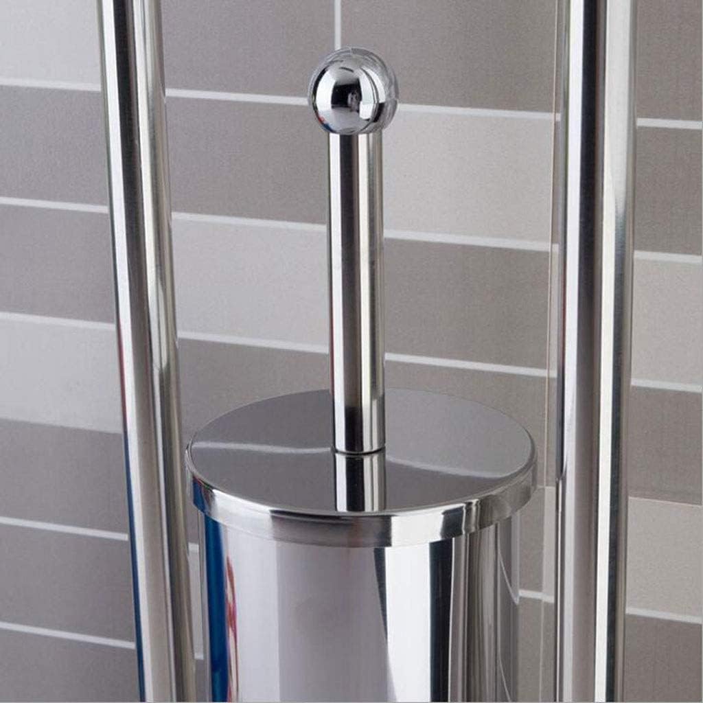 RUVOO Toilet Brush Holder Toilet Bowl Brush Toilet Brush Toilet Brushes and Holders Chromed Steel Toilet Brush and Paper Roll Holder Set Stainless Steel Bathroom Stand Toilet Brush and Holder