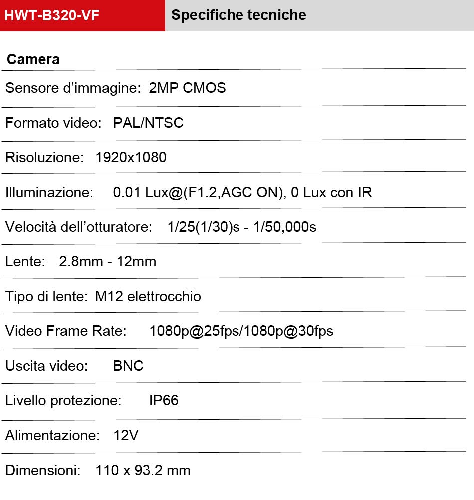 Hiwatch Telecamera Bullet 4 In1 2Mpx Varifocal 2.8 12 Mm Serie Hiwatch Hikvision Metal