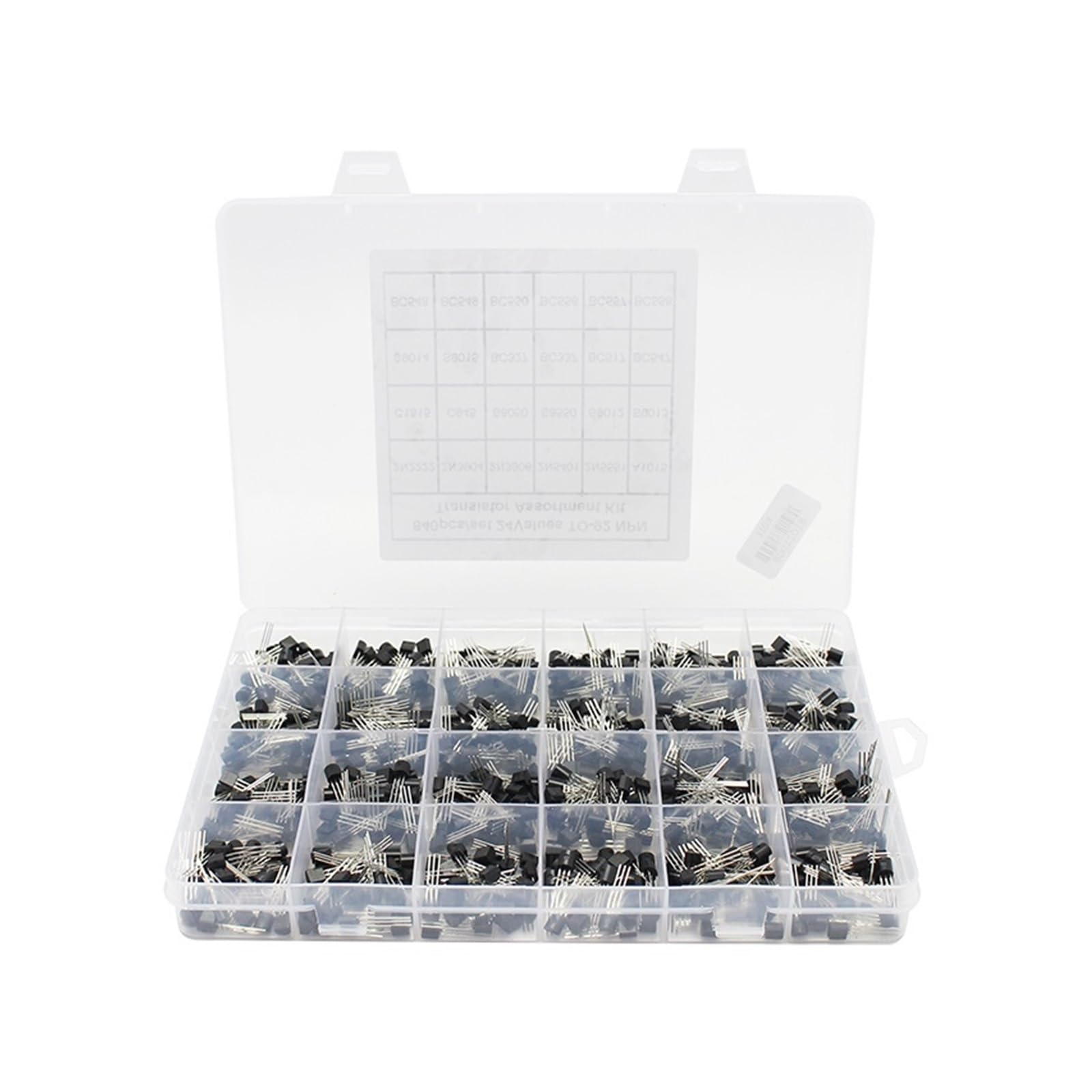 Kit de transistores TO-92, caja surtida de 200-900 Uds. BC547 BC327 BC337 2N2222 3904 3906 C945 PNP/NPN, juego de transistores electrónicos(24Values-840pcs)