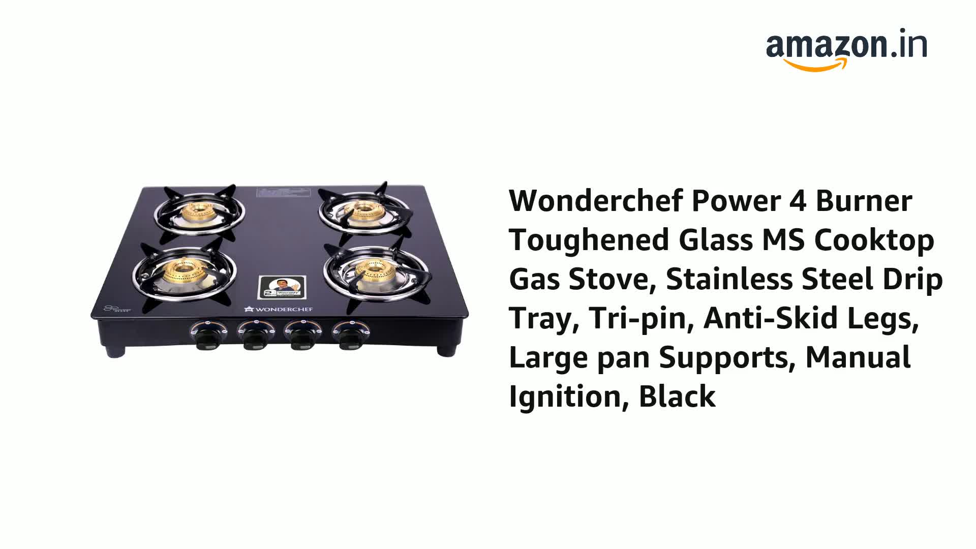 wonderchef auto ignition gas stove