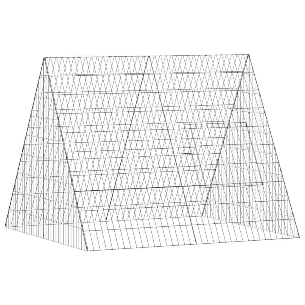 Jaula para conejos para exteriores, de acero galvanizado, para jardín, resistente a la intemperie y al aire libre, para conejos, plata, 110 x 100 x 85 cm