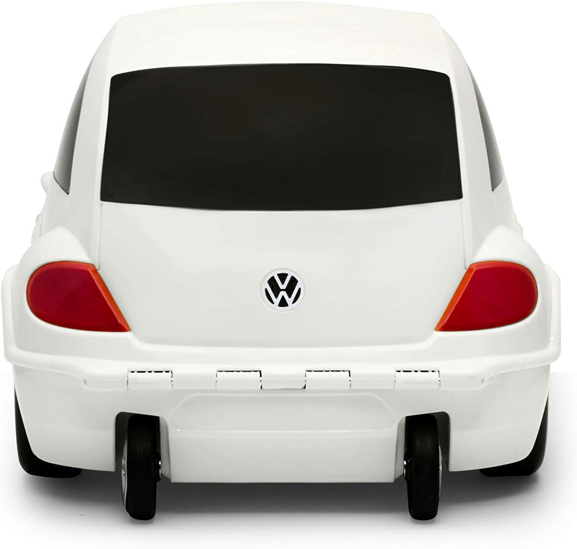 Kids Car Travel Luggage Suitcase with Wheels, Children Trolley Case, Classic Sedan Car Design, White