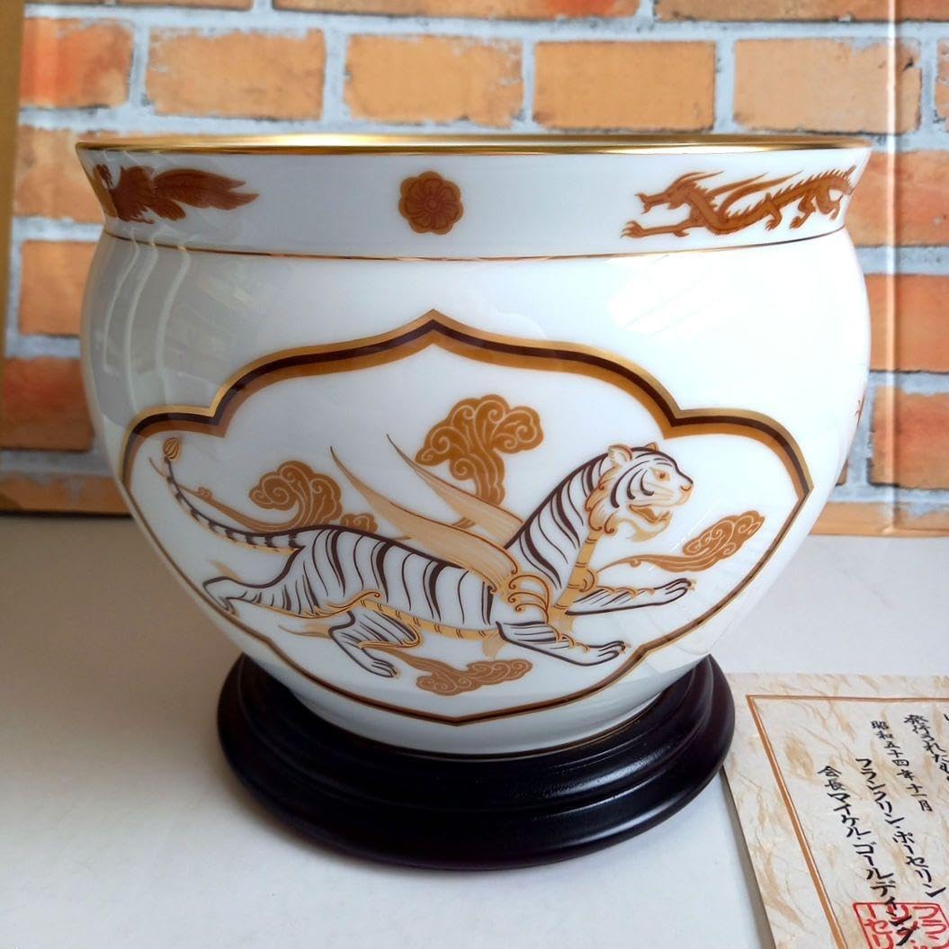 OKURA 大倉陶園 四神之内 朱雀 限定版 フランクリン 高級磁器 花瓶 OKURA