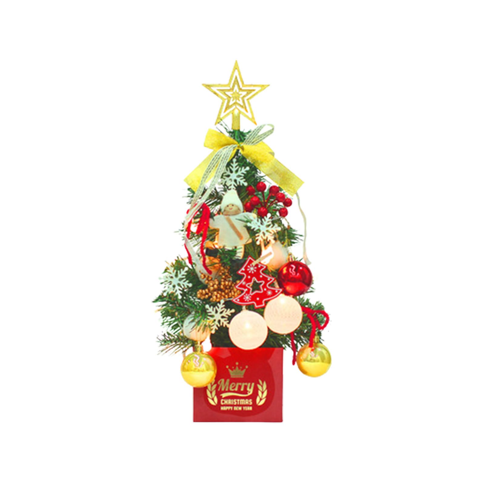 Árbol de Navidad de Escritorio | Adornos de Mesa de árbol Artificial con Forma de Estrella,Regalos navideños y decoración de Fiestas, centros de Mesa para Ventana de Escritorio navideña Zorq