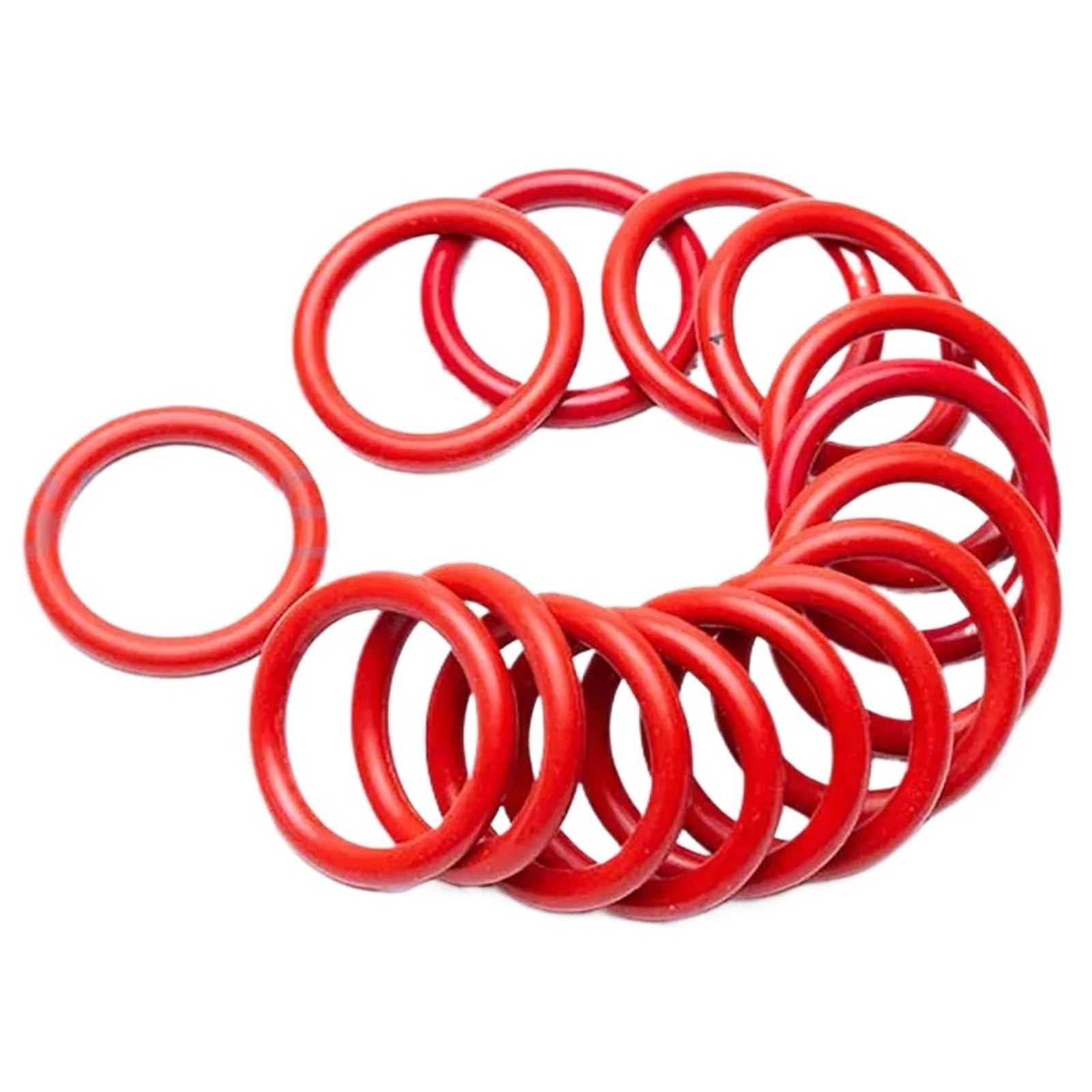 Junta tórica de silicona roja CS 5,3mm OD 30mm ~ 540,6mm arandela de junta tórica de silicona anillo de sellado de calidad alimentaria impermeable y aislado(OD 53.1mm (10Pcs))