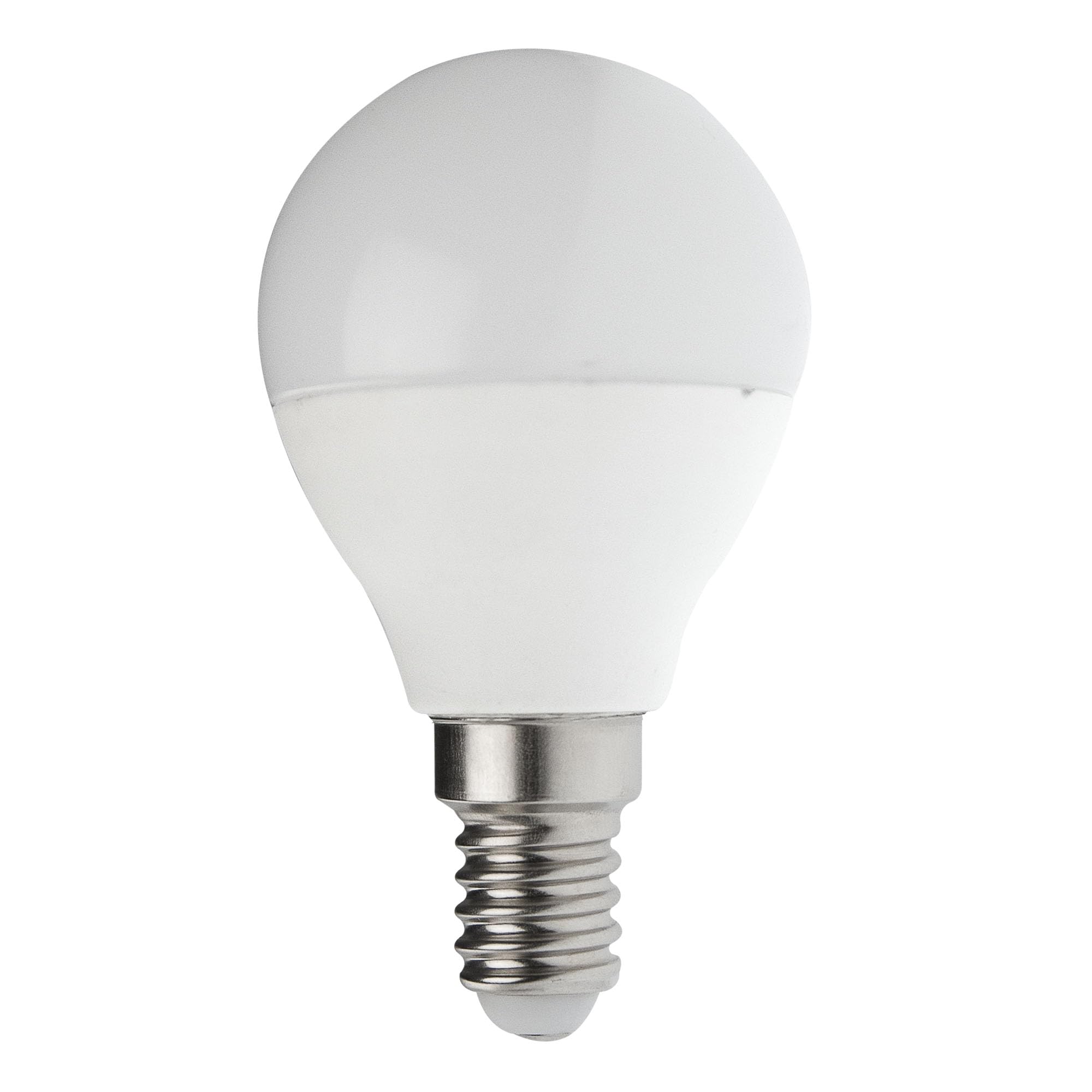 LED Bulb, P45 Sphere, E14 Edison Base, 6W (470 lumens Equivalent to 40W), Warm White Light 3000K, SMD Technology, 220° Beam