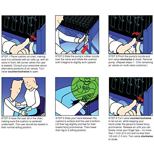 Roho Mosaic Cushion, Standard, Inflatable Seat Cushion For Office Chair, Wheelchair, Cars, Home Living, & Back Pain Support, Adjustable Cushion With Stretchable Cover & Non-Skid Bottom, 18" X 16" #TOP7