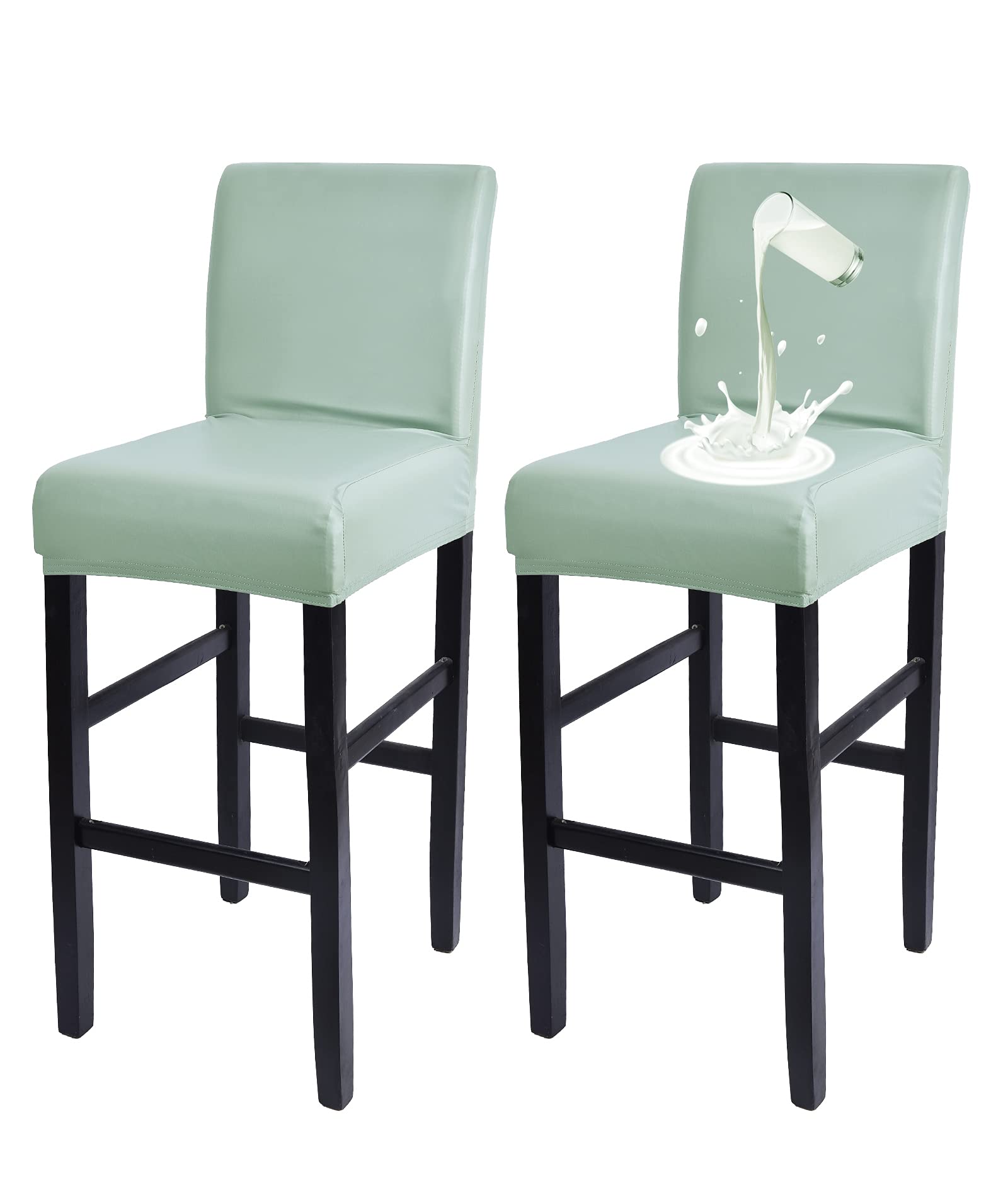 Sonnach Pu Waterproof Bar Stool Chair Covers For Counter Height