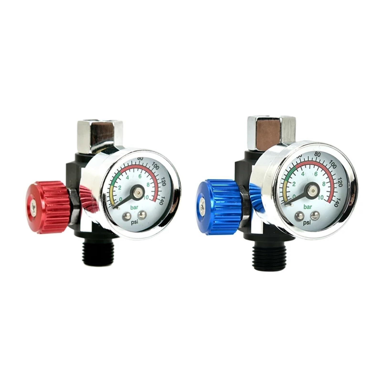Regolazione della pressione pneumatica Valvola regolatrice del compressore d'aria con manometro, for un controllo preciso negli utensili pneumatici/aerostatici(Red)