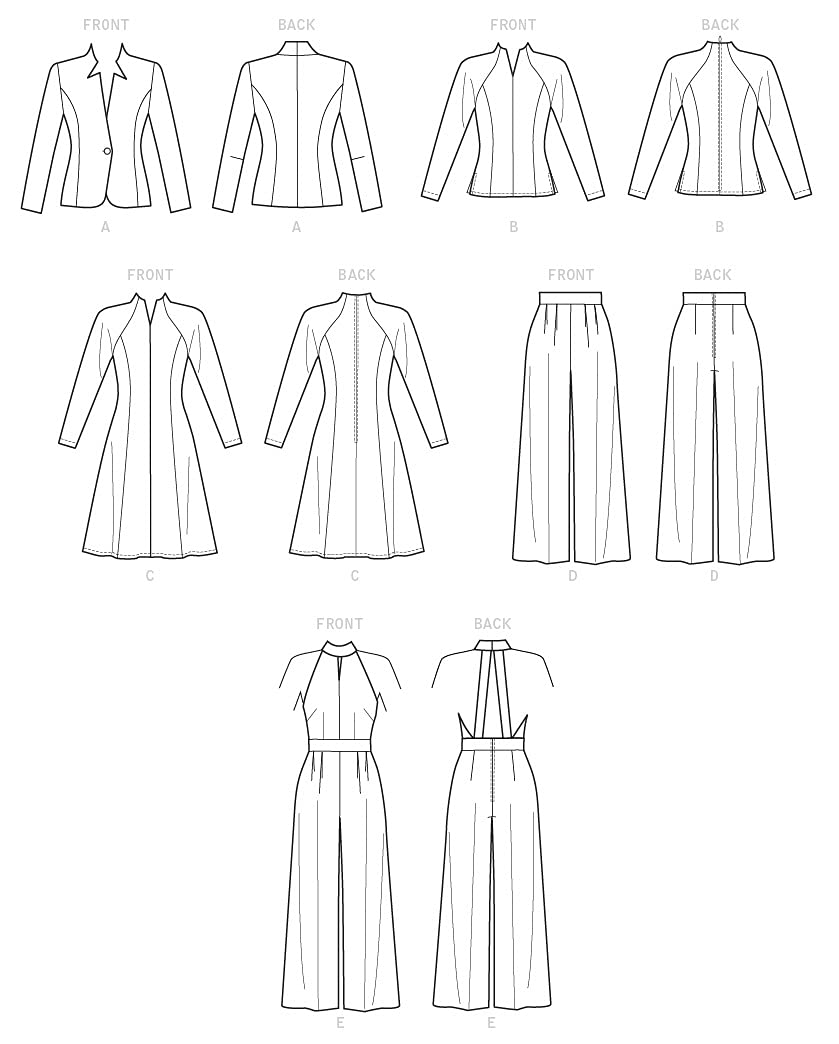 Vogue Patterns V1741E5 Vêtements de sport pour femme, blanc