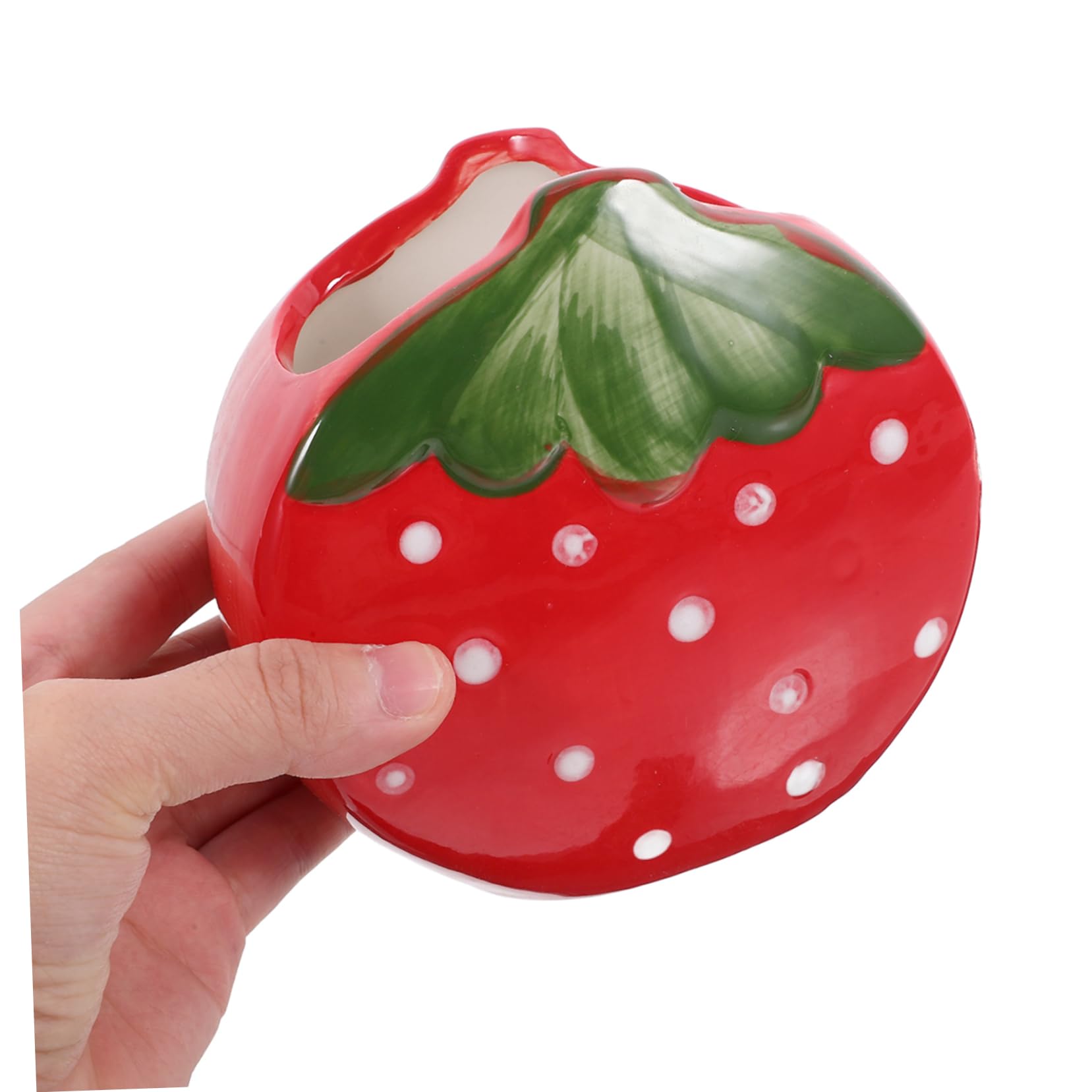 HOMSFOU 3 Pezzi Portapenne Alla Fragola Porta Di Penna Alla Moda Porta Penne Per Pennelli Da Trucco Portapenne Da Scrivania Portamatite Da Scrivania Supporto a Matita Rosso