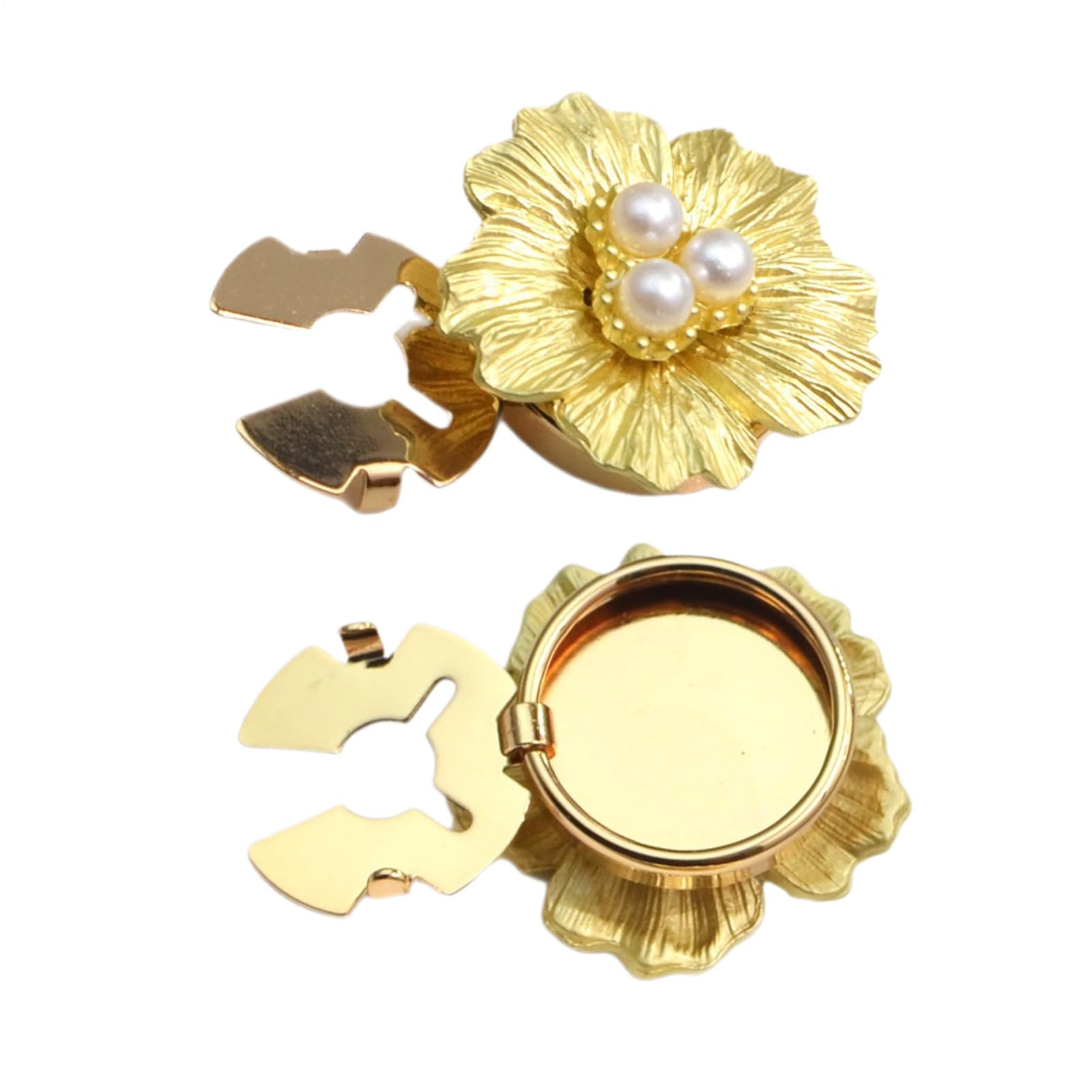 Lot de 2 couvercles de boutons à fleurs en perles pour homme et femme Décoration florale avec perles pour chemisiers, chemises, vêtements élégants