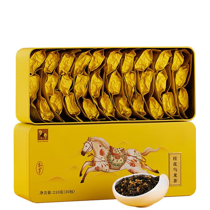 八马茶业 安溪铁观音 清香型 非遗制茶技艺 乌龙茶 茶叶罐装 (金桂花铁观音210g) TEA