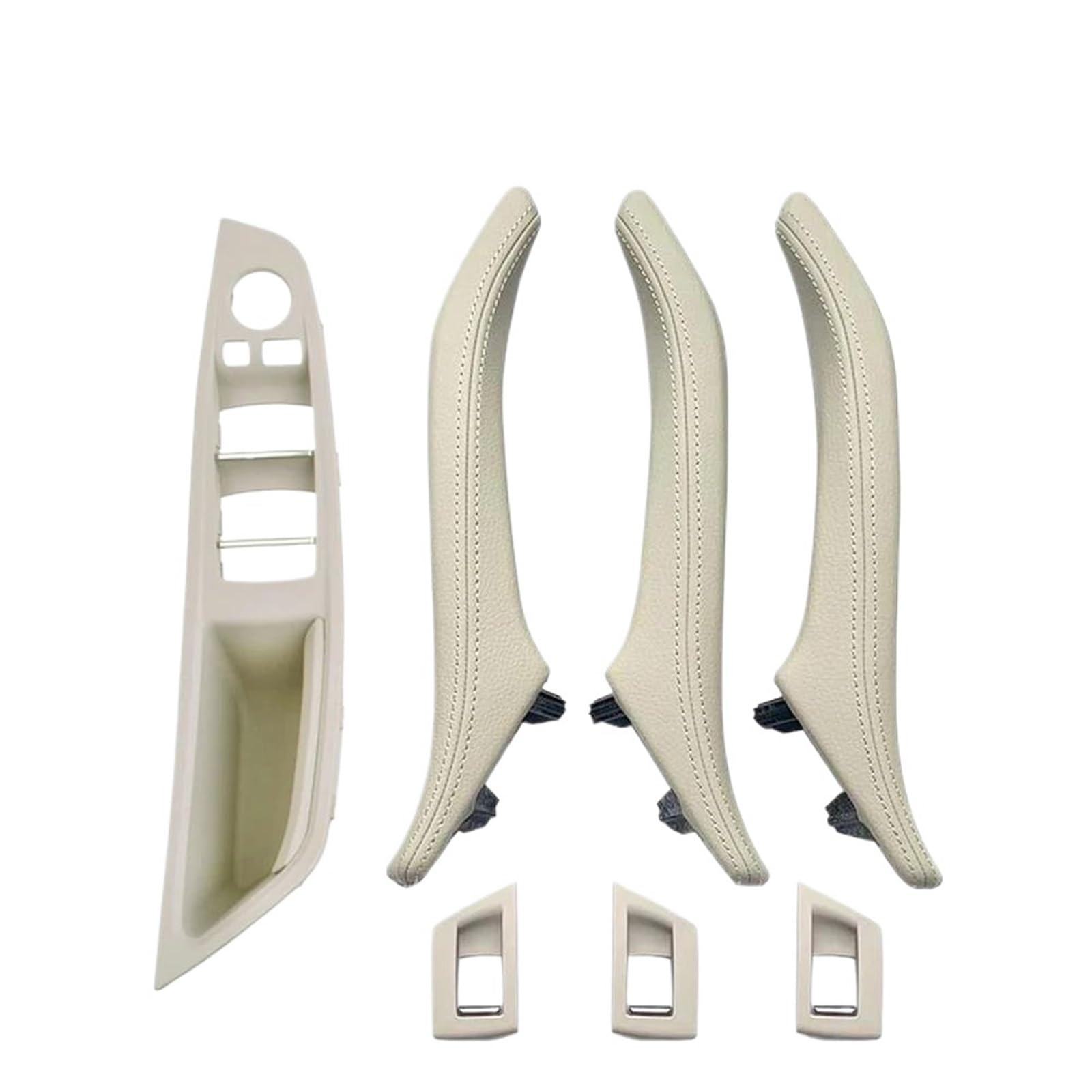 LVXVMOZEOK Interior Door Handle Armrest for 5 Series for F10 for F11 for F18 for 520 for 523 for 525 for 528 for 530 for 535 LHD 7pcs Interior Door Panel Pull(Model A Oyster Set)