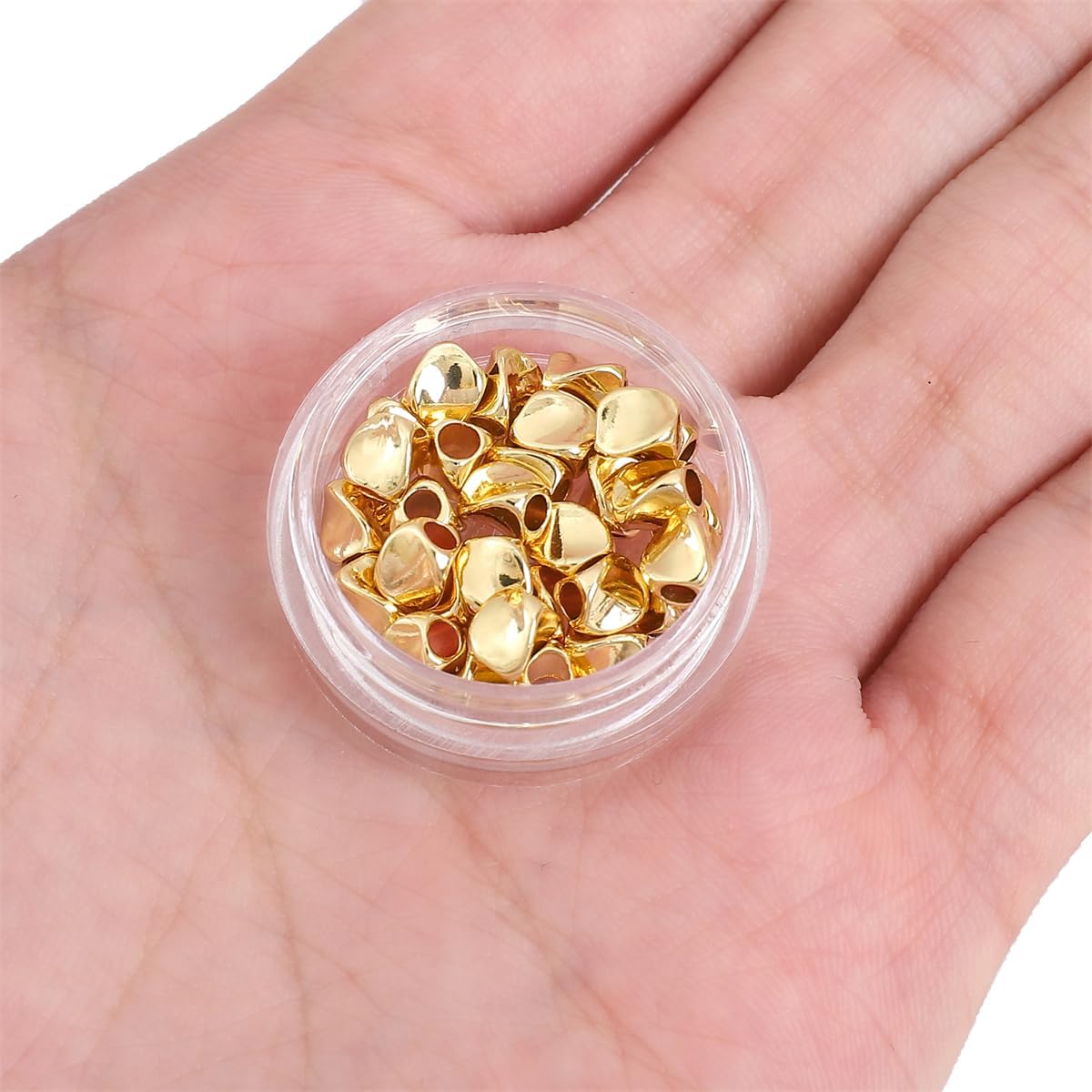 14K Gold Plated Twisted Spacer Beads 4x5mm 30pcs for Jewelry Making Findings Non Tarnish - Image 5