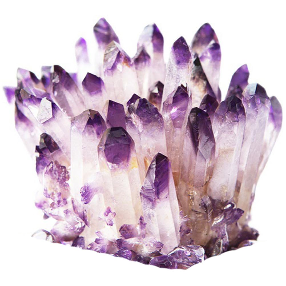 ITCLEYMDZV Amethyst Crystal Cluster Rock, Gemstone Raw Rough Purple Gift Spiritual Room Decor200-400G,200g