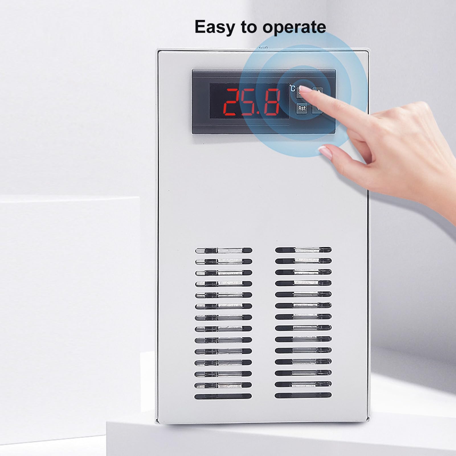 Aquarium-Kühler, 120 W, Wassertank-Heiz- und Kühlsystem für 35 l-Aquarien, elektronischer Temperaturregler mit 10 bis 40 Grad Celsius Bereich und geräuscharmem Betrieb 30 bis 35