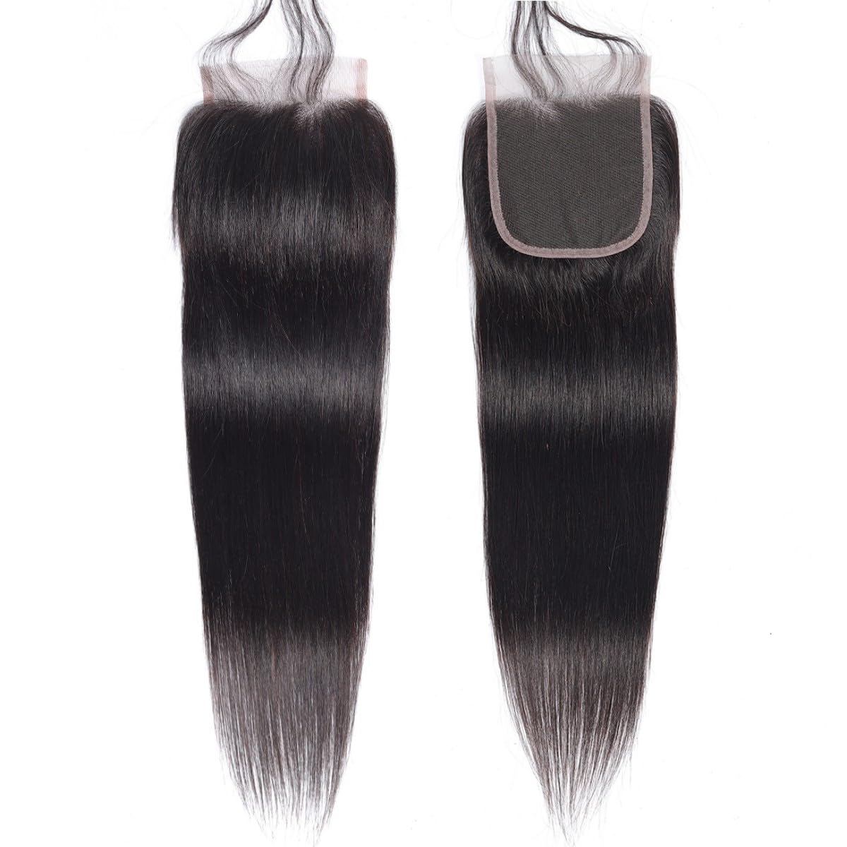 Sexycat Straight 4x4 Lace Closure Human Hair 14 Inch Natural Hairline Ear to Ear Lace Closure Pre Plucked with Baby Hair Natural Color - Image 2
