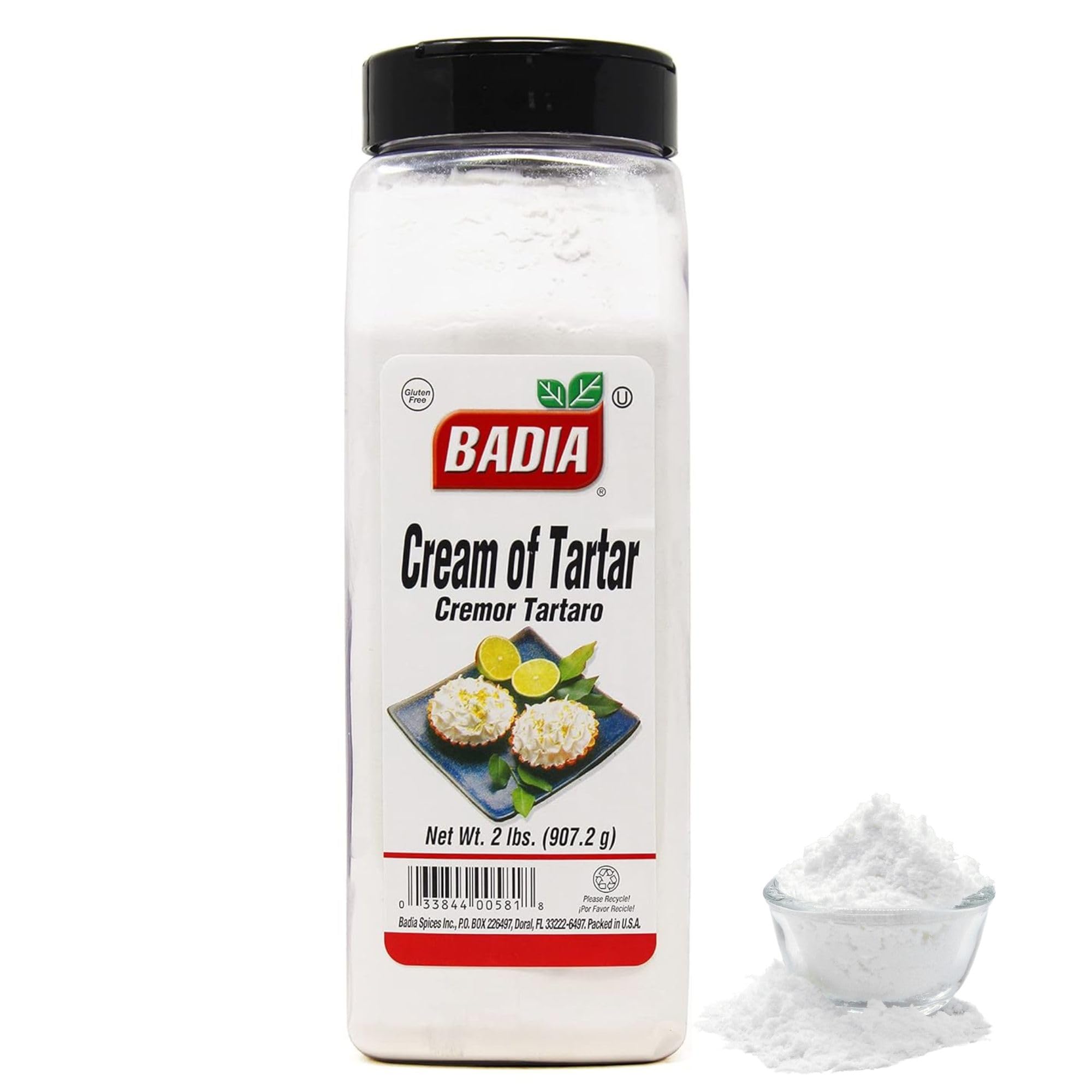 Badia Cream of Tartar 2 Pounds Premium Baking Stabilizer Leavening Agent Ideal for Fluffy Meringues Perfect Baked Goods