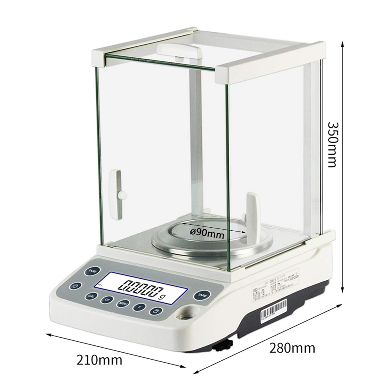 icVantA High Precision Scale 0.0001g Analytical Balance 0.1mg Lab Scale LCD Display RS232 Interface with Windshield Home?120g/0.1mg