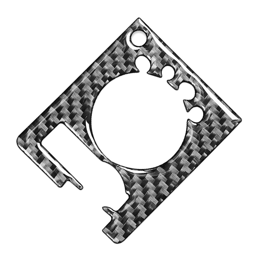 Bacar Button Trim Adjust Control Cover Dim Light Trim 1Pc for Dodge Ram 1500 2500 3500 13-18 Carbon Fiber Black Left Hand