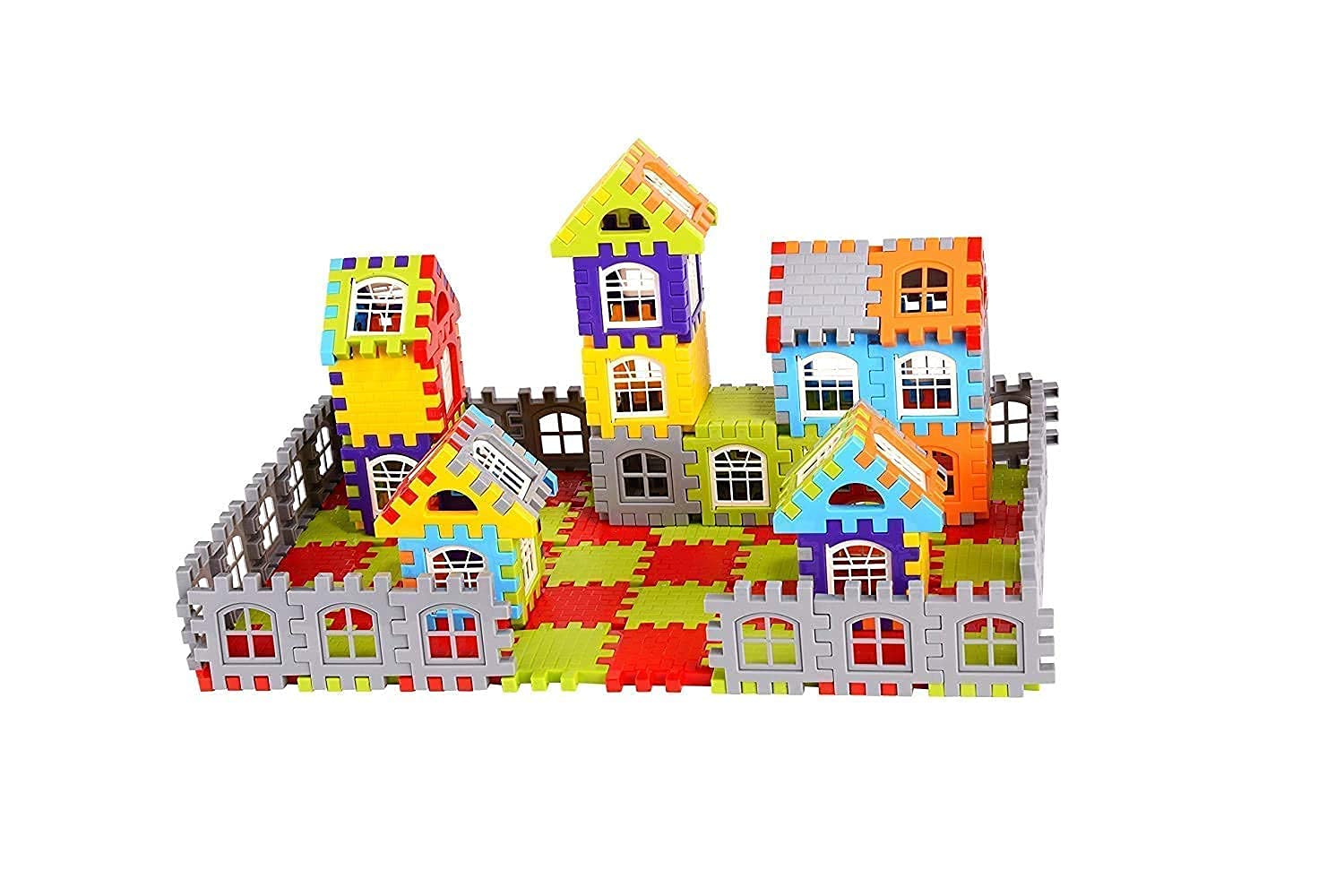 FlexZone Mega Jumbo Happy Home House Building Blocks with Attractive