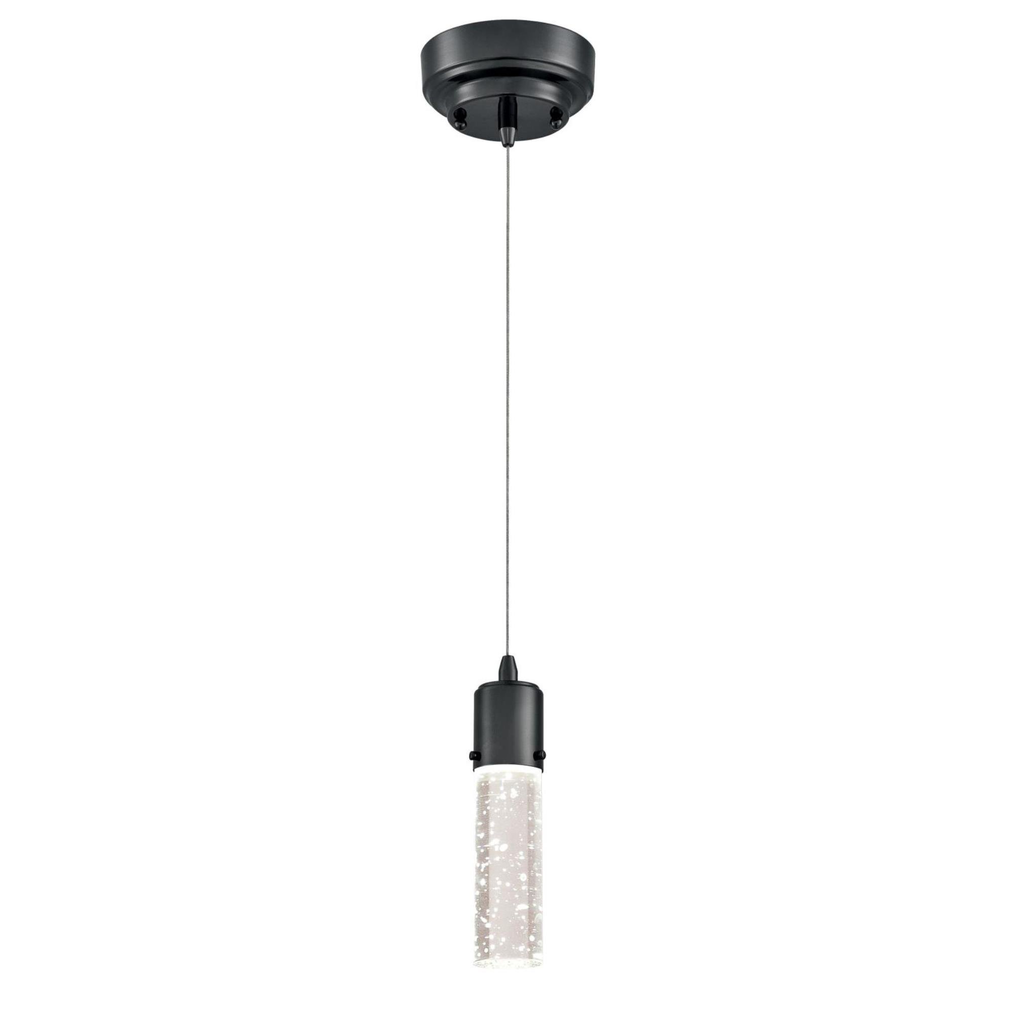 Westinghouse Lighting 6355400 Cava One-Light Dimmable LED Indoor Mini Pendant, Gun Metal Finish with Bubble Glass