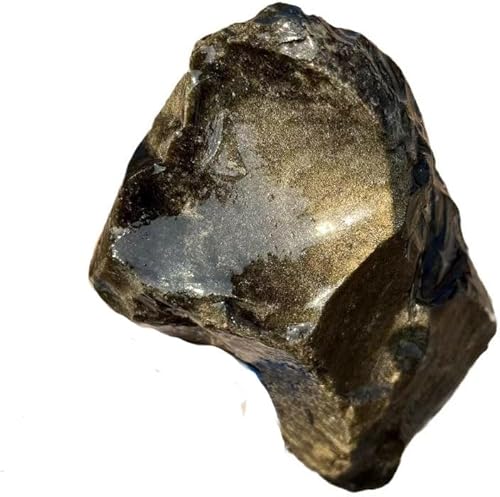 Piedras preciosas de obsidiana natural de oro crudo, piedras preciosas de una pieza para decoración de la oficina en casa, pulir, pulir, curación de