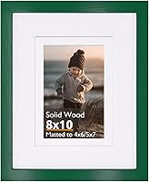 Vista 119 de KINLINK Marco de Fotos 11x14 Natural, Marco de Madera Maciza 11x14 con Plexiglás Acrílico para Fotos 5x7/8x10 Con Paspartú, Exhibición de Mesa