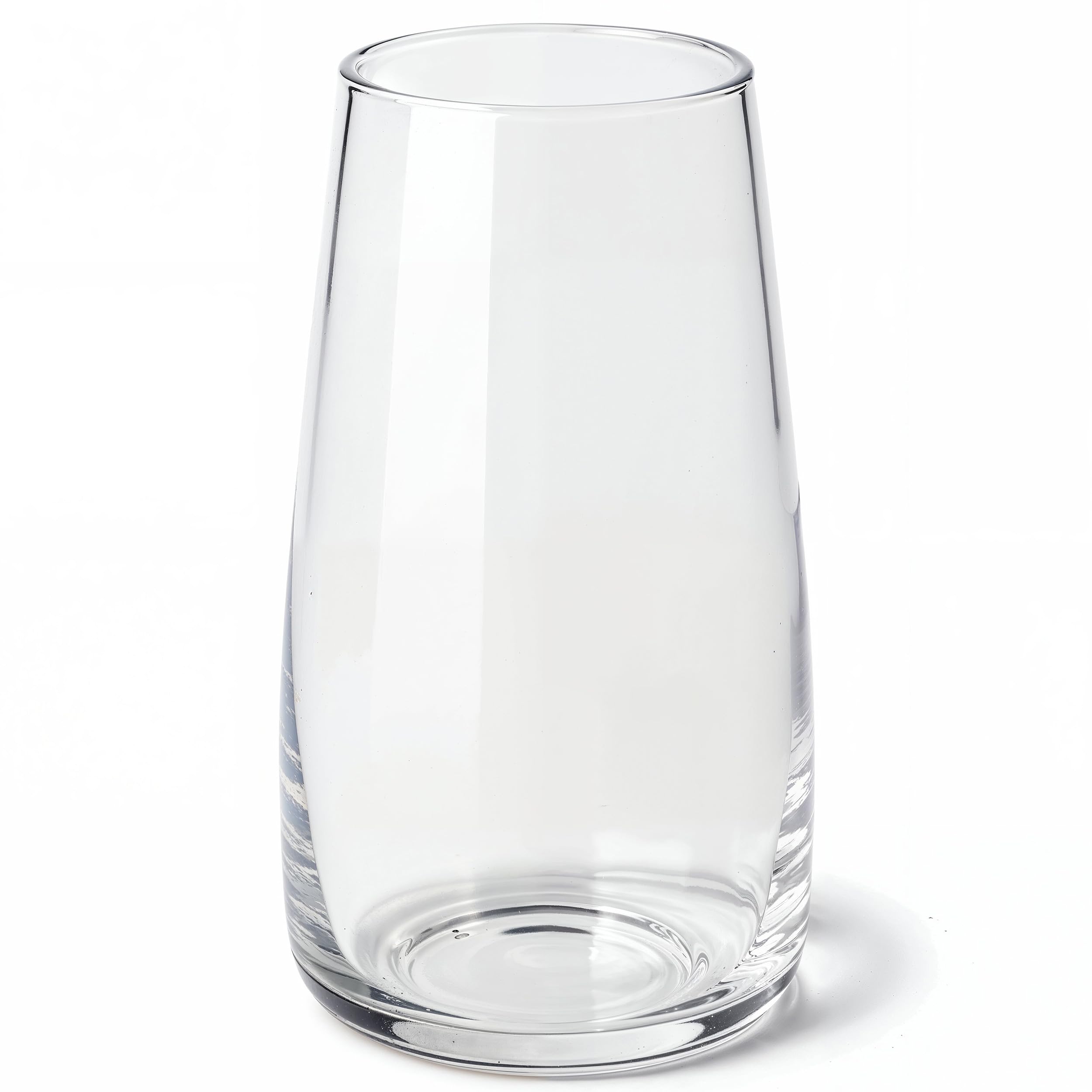 Jarrones de cristal Ledoir de 30 cm de alto, grandes y modernos esenciales, 2 L, transparente, moderno, para sala de estar, redondo, decoración grande, regalo simple