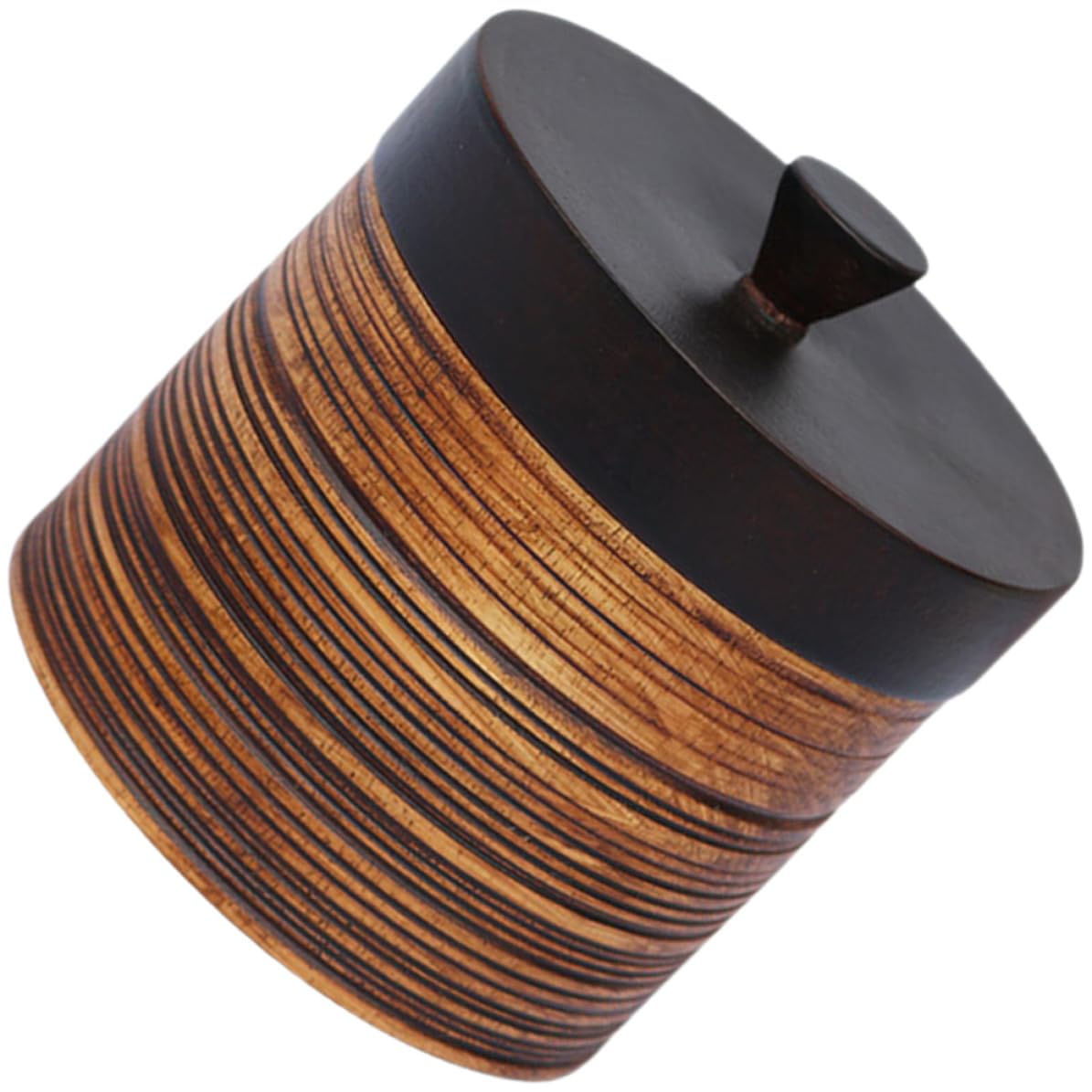 ibasenice Boîte à Thé en Bois Massif avec Couvercle Scellé, Boîte de Rangement Simple et Élégante Cuisine, Sucrier Domestique Pratique et Étui à Thé Solide