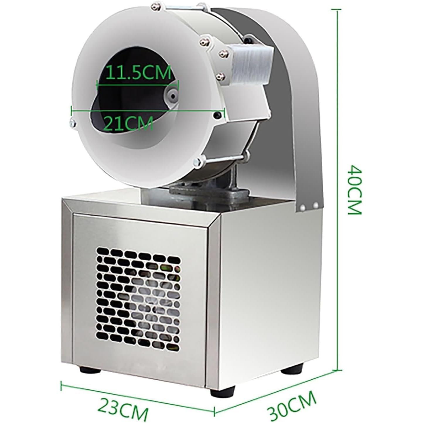 Elektrischer Gemüsehobel, 180W Edelstahl Shredder, Einstellbare Scheibendicke, 1400 U/min für effizientes Schneiden von Kartoffeln, Kohl, Karotten, Radieschen