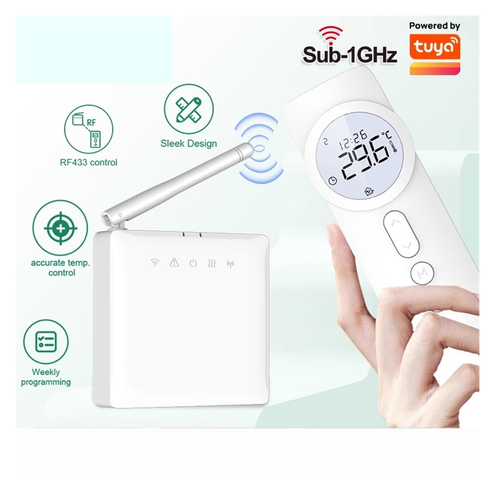 Bezprzewodowy Cyfrowy Termostat WiFi Smart Home Tuya Z Baterią, Termostatem Do Podgrzewania Wody, Kotłem Gazowym I Siłownikiem Informacja O ZgodnośCi(Set Storage box)