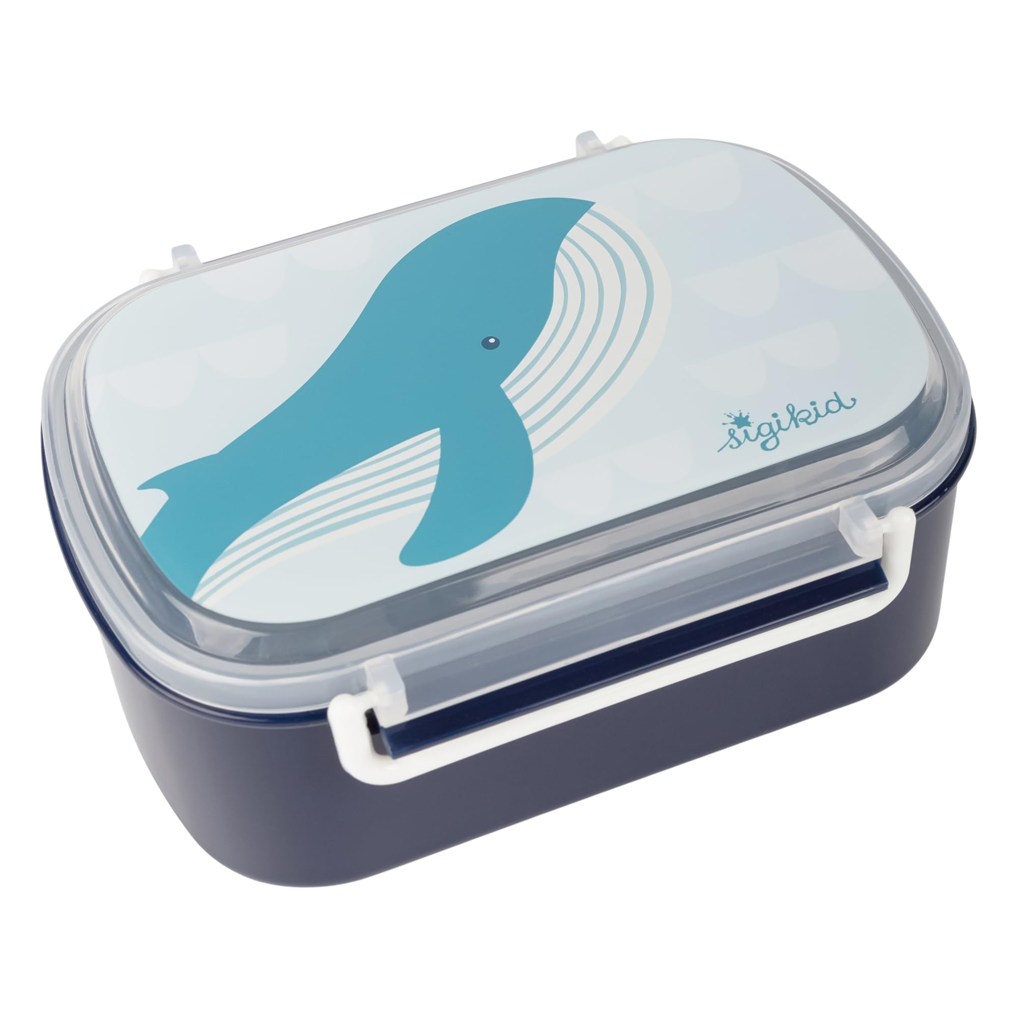 SIGIKID 25373 Brotzeitbox Wal Lunchbox mit Einsatz und Bügelverschluss, BPA-frei, sicher, leicht, empfohlen für Kinder ab 1 Jahr