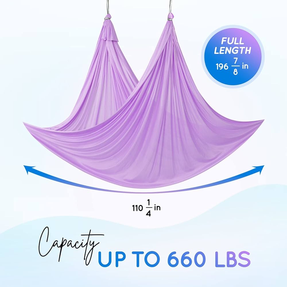 エアリアルヨガ　パープル Amazon | Yes4All ソフトトリコット生地 エアリアルヨガ