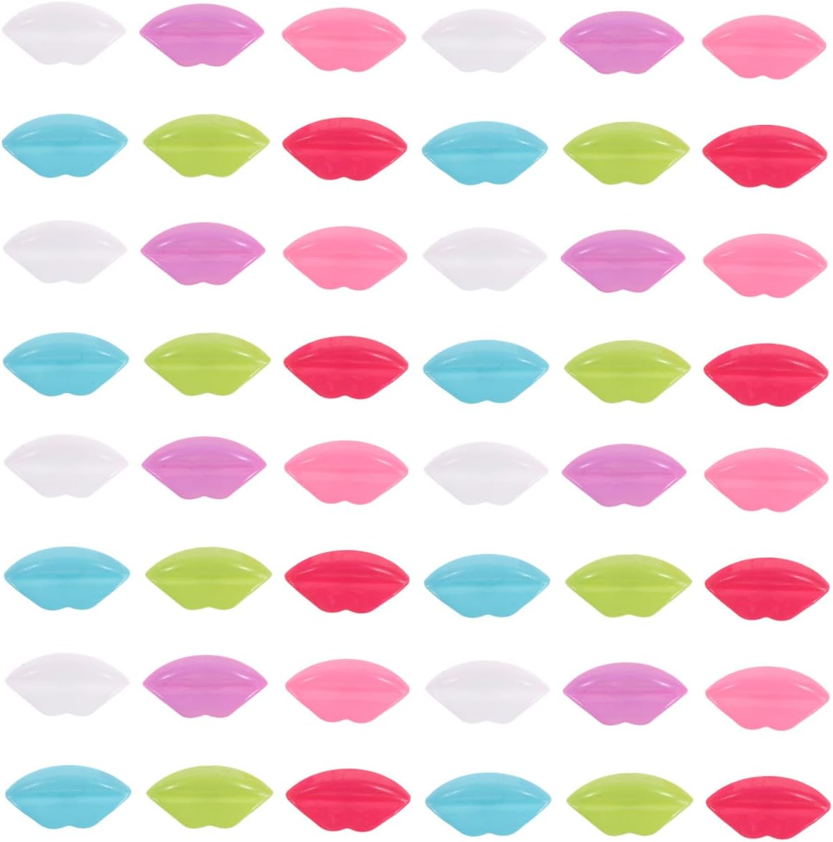 Healifty 100Pcs Colorful Lip Shaped Buttons for Sewing Crafts DIY Big Lips Accessories for Clothing Decoration Scrapbooking 0.98X0.51 Inch