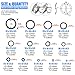 Glarks 320Pcs Carbon Steel Compression Type Wavy Wave Crinkle Spring Washers Assortment Kit