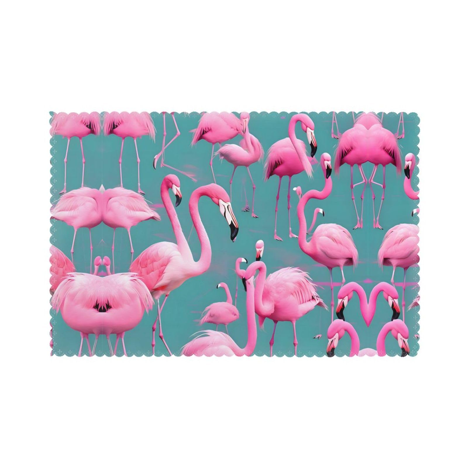 YYHHAOFA A flock of flamingos Prints Placemats Set of 6 12x18in – A Thoughtful Housewarming Gift for Stylish Hosts