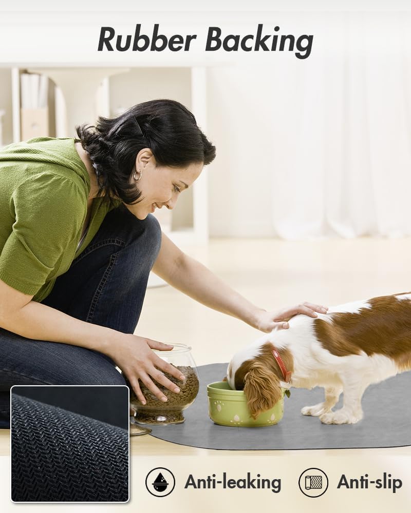 Tapete absorbente de agua para perros, tapete para comida y cuenco de agua, tapete de alimentación de mascotas de secado rápido, tapete de comida para perros, accesorios para perros, tapete para