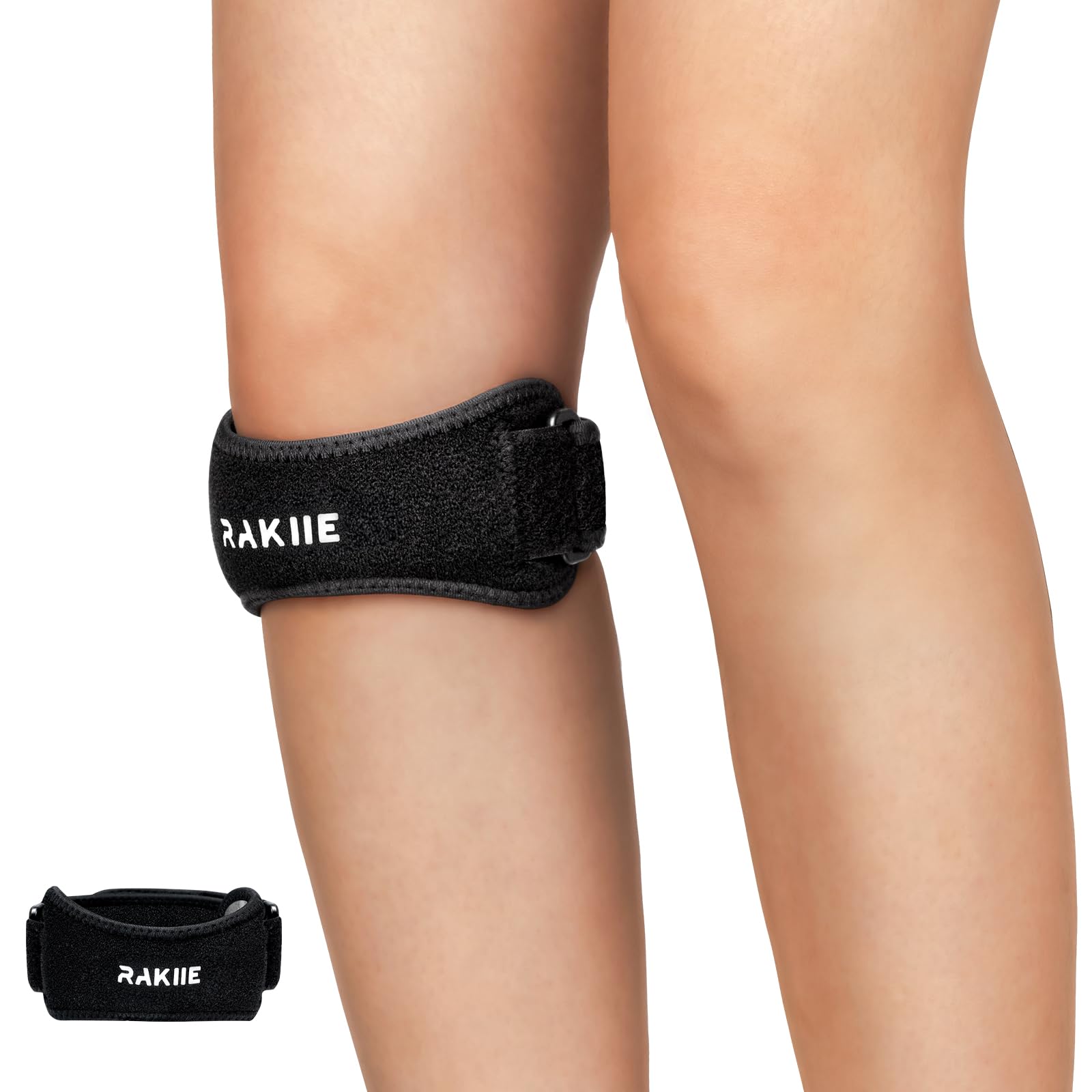 Patella Tendon Knee Strap 1 Pack, Knee Brace for Women Men, Knee Support Pain Relief For Hiking, Soccer, Running, Jumpers Knee, Tennis, Tendonitis & Squats